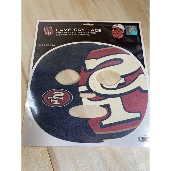 NFL Pick your Team Game Day Super Fan Face Mask Temporary Tattoo Chiefs Colts - Picture 13 of 14